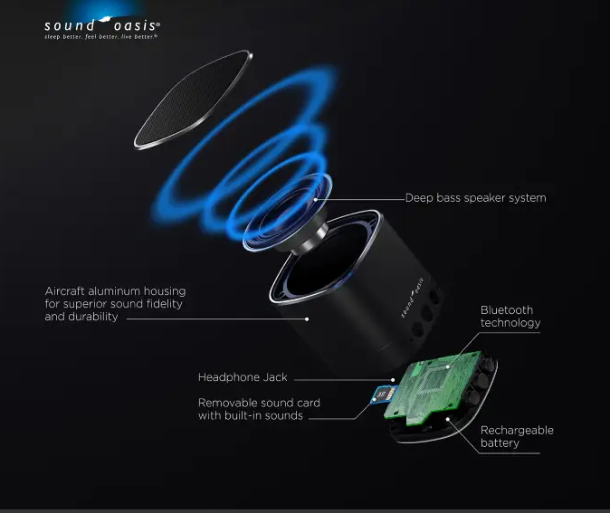 Sound Oasis Bluetooth Tinnitus Sound Therapy System BST-80-20T