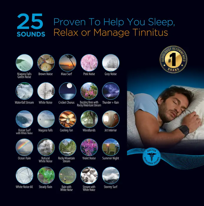 Sound Oasis Bluetooth Tinnitus Sound Therapy System BST-80-20T